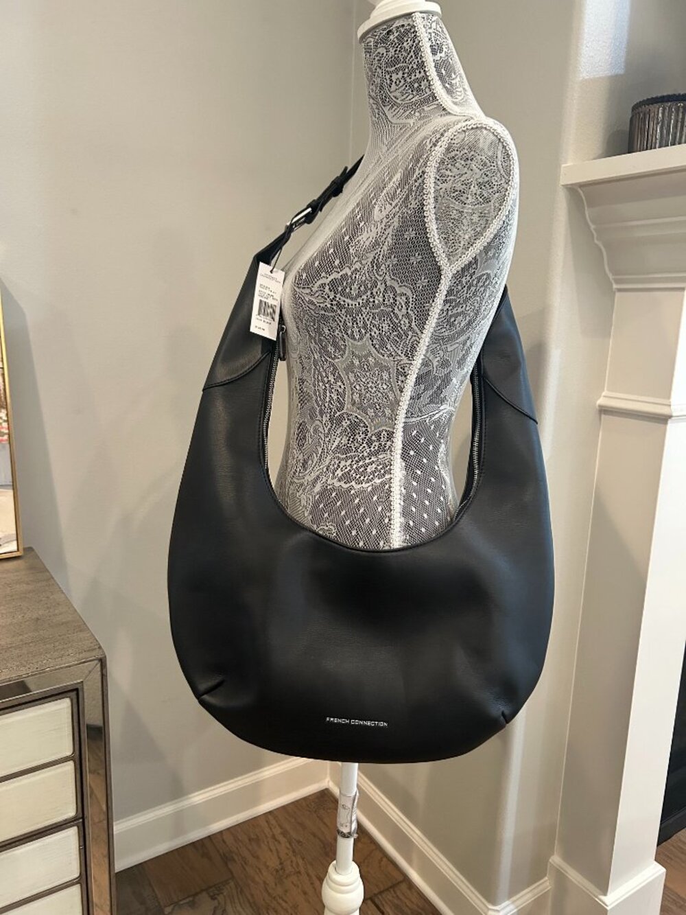 French Connection Layla Half Moon/Crescent Bag